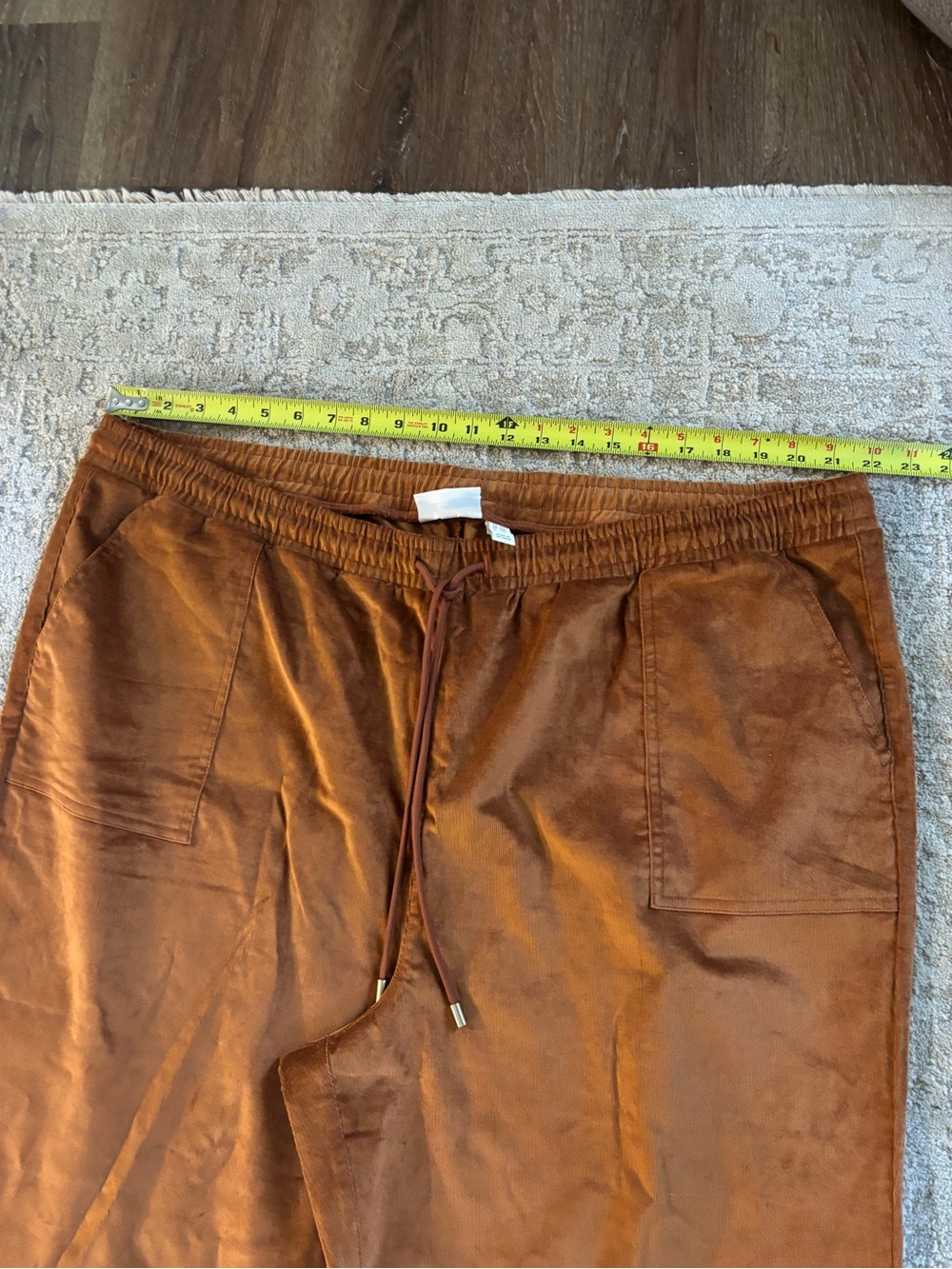d&co. Heritage Women’s Casual Corduroy Drawstring Pants - Brown - Picture 4 of 7
